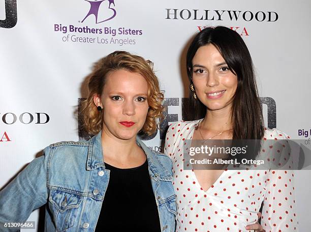 Actresses Nina Rausch and Kate Amundsen arrive for the Premiere Of Winterstone Pictures' "Deserted" held at Majestic Crest Theatre on October 6, 2016...