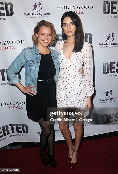 Actresses Nina Rausch and Kate Amundsen arrive for the Premiere Of Winterstone Pictures' "Deserted" held at Majestic Crest Theatre on October 6, 2016...