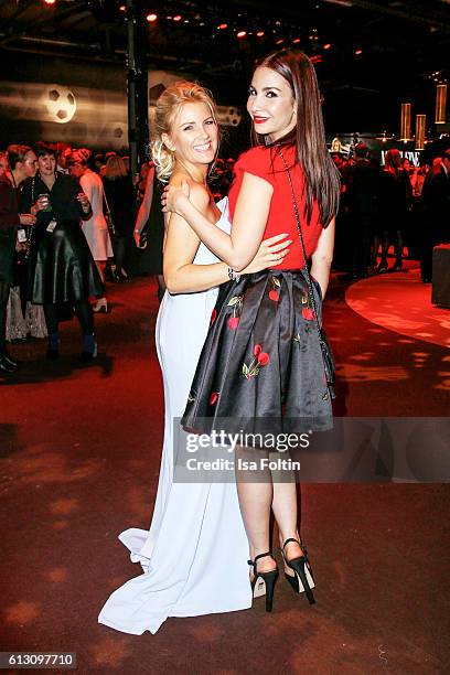 German moderator Jennifer Knaeble and german actress Sila Sahin attend the Tribute To Bambi at Station on October 6, 2016 in Berlin, Germany.