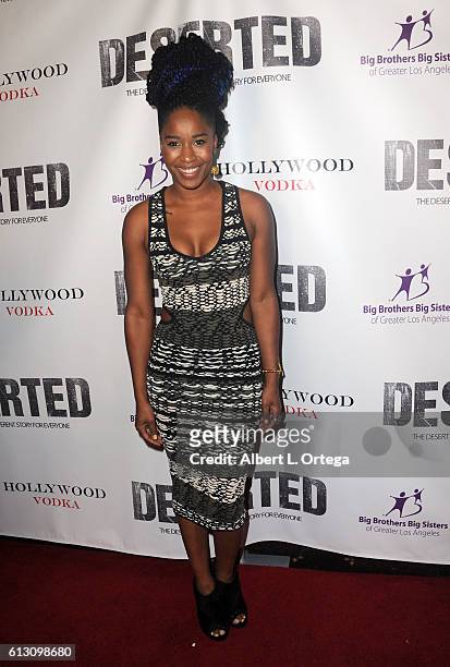 Tomi Townsend arrives for the Premiere Of Winterstone Pictures' "Deserted" held at Majestic Crest Theatre on October 6, 2016 in Los Angeles,...