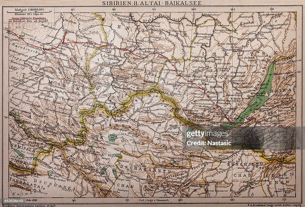 Siberia - lake of Baikal map