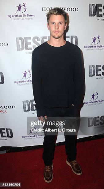 Actor Tyler Sellers arrives for the Premiere Of Winterstone Pictures' "Deserted" held at Majestic Crest Theatre on October 6, 2016 in Los Angeles,...