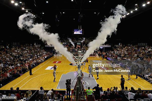 General view during the round one NBL match between the Illawarra Hawks and the Adelaide 36ers at the Wollongong Entertainment Centre on October 7,...