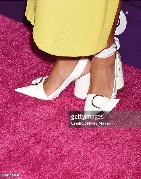 Executive producer/Director Melina Matsoukas, shoe detail, at the premiere of 'Insecure' at Nate Holden Performing Arts Center on October 6, 2016 in...
