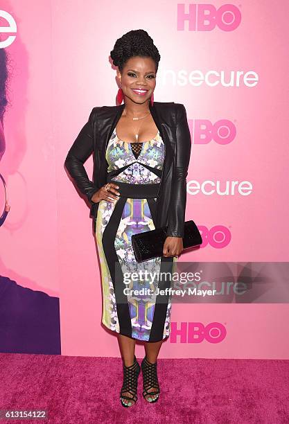 Actress Kelly Jenrette attends the premiere of 'Insecure' at Nate Holden Performing Arts Center on October 6, 2016 in Los Angeles, California.