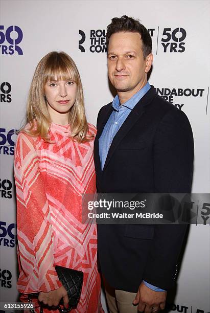 Sophie Flack and Josh Charles attend the Broadway Opening Night Performance of "Holiday Inn" at Studio 54 on October 6, 2016 in New York City.