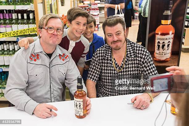 Bottles line the shelves as Bubbles and Ricky , characters from Trailer Park Boys, launched their Liquormen's Ol' Dirty Canadian Whisky with an...