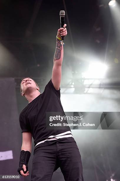 Brian Burkheiser of I Prevail performs at Champions Park on October 1, 2016 in Louisville, Kentucky.