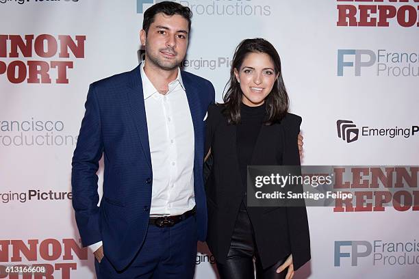 Dom Casamento and Alexandra Kariyannis attend "The Lennon Report" New York Premiere at AMC Lincoln Square Theater on October 6, 2016 in New York City.