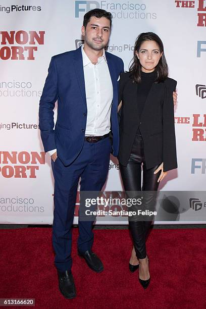 Dom Casamento and Alexandra Kariyannis attend "The Lennon Report" New York Premiere at AMC Lincoln Square Theater on October 6, 2016 in New York City.