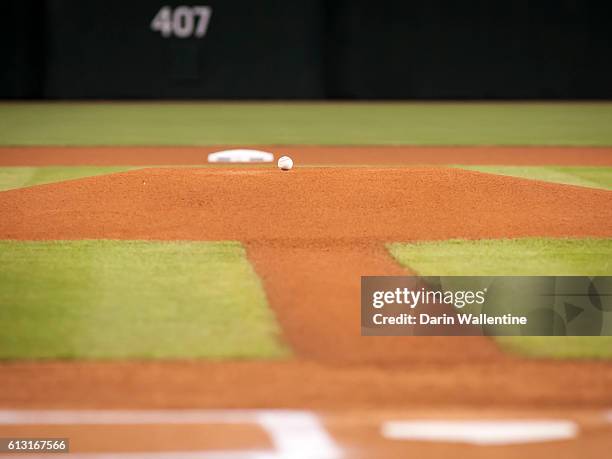 The diamond is ready for the MLB game between the San Diego Padres and Arizona Diamondbacks at Chase Field on October 2, 2016 in Phoenix, Arizona....
