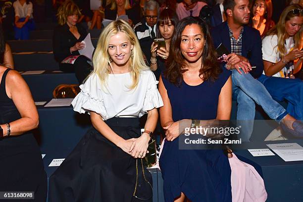 Elle Strauss and Keija Minor attend Naeem Khan - Front Row - September 2016 - New York Fashion Week: The Shows at The Arc, Skylight at Moynihan...
