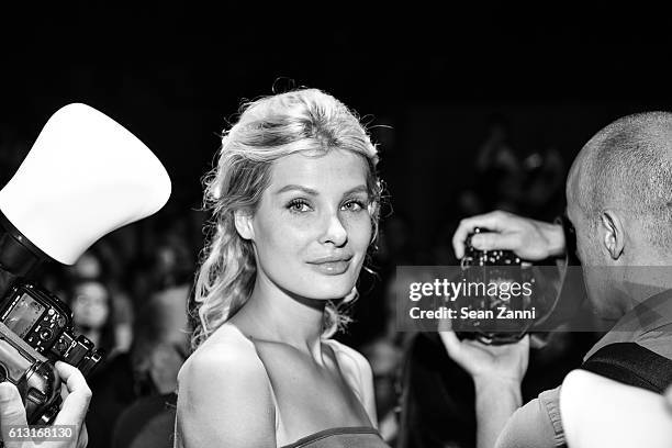 Guest attends Naeem Khan - Front Row - September 2016 - New York Fashion Week: The Shows at The Arc, Skylight at Moynihan Station on September 14,...