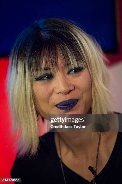 MaiLy Kopatsy, vice president of Kat Von D Beauty Global, attends an influencer launch of the new Kat Von D Beauty range at 15 Bateman Street in Soho...