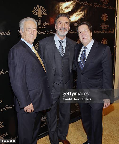 Bob Roeder, Chuck Lorre and Warner Television President Peter Roth attendMidnight Mission's Golden Heart Awards Gala at the Beverly Wilshire Four...