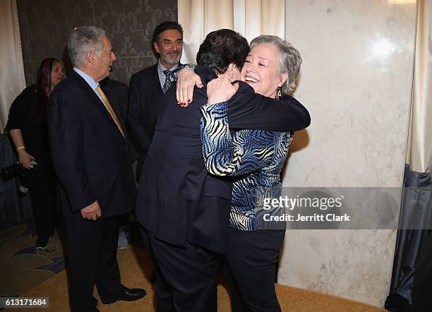 Warner Television President Peter Roth and Actress Kathy Bates attend Midnight Mission's Golden Heart Awards Gala at the Beverly Wilshire Four...