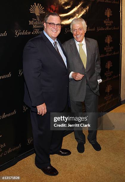 Billy Gardell and Dick Van Dyke attends the Midnight Mission's Golden Heart Awards Gala at the Beverly Wilshire Four Seasons Hotel on October 6, 2016...