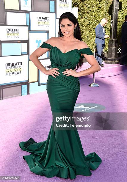 Red Carpet" -- Pictured: TV personality Yarel Ramos arrives at the 2016 Latin American Music Awards at the Dolby Theater in Los Angeles, CA on...