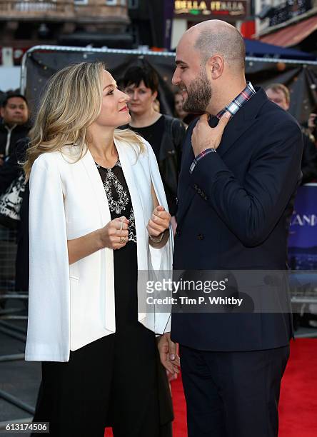 Actress Olivia Hamilton and producer Jordan Horowitz attend the 'La La Land' Patrons Gala screening during the 60th BFI London Film Festival at the...