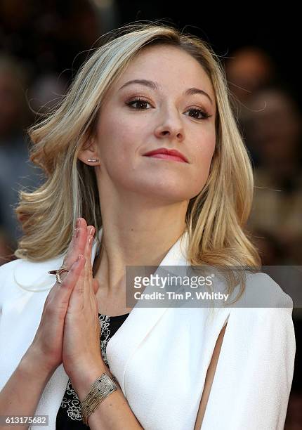 Actress Olivia Hamilton attends the 'La La Land' Patrons Gala screening during the 60th BFI London Film Festival at the Odeon Leicester Square on...