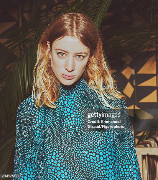 Actress Sigrid Bouaziz is photographed for Madame Figaro on June 16, 2016 in Paris, France. Dress , earrings personal. PUBLISHED IMAGE. CREDIT MUST...
