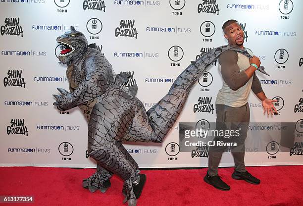 Fan attends "Shin Godzilla" New York Comic Con Premiere on October 5, 2016 in New York City.