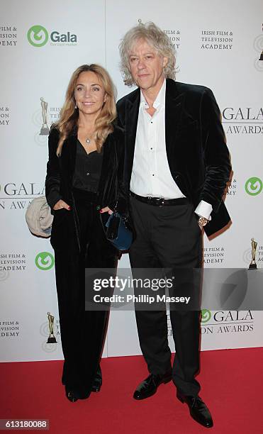 Jeanne Marine and Bob Geldof attend the IFTA Gala Television awards at on October 7, 2016 in Dublin, Ireland.