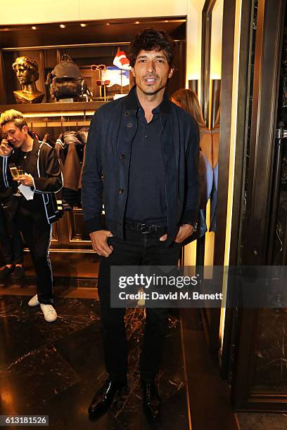 Andres Velencoso attends the Moncler & RCA "Freeze For Frieze" cocktail reception at the Moncler Bond Street Boutique on October 7, 2016 in London,...