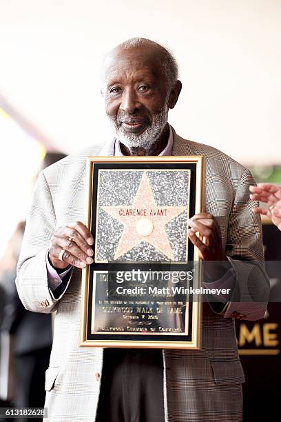 Music Executive Clarence Avant attends a ceremony honoring him with a star on the Hollywood Walk of Fame on October 7, 2016 in Hollywood, California.