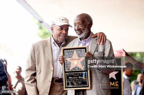 Record Producer Berry Gordy speaks onstage at a ceremony honoring Music Executive Clarence Avant with a star on the Hollywood Walk of Fameon October...