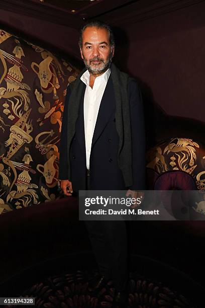 Remo Ruffini, Chairman & CEO of Moncler, attends the Moncler "Freeze For Frieze" Dinner Party at the Moncler Bond Street Boutique on October 7, 2016...