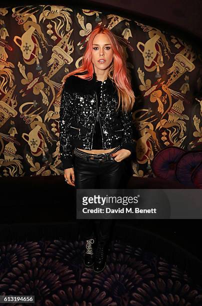 Mary Charteris attends the Moncler "Freeze For Frieze" Dinner Party at Park Chinois on October 7, 2016 in London, United Kingdom.