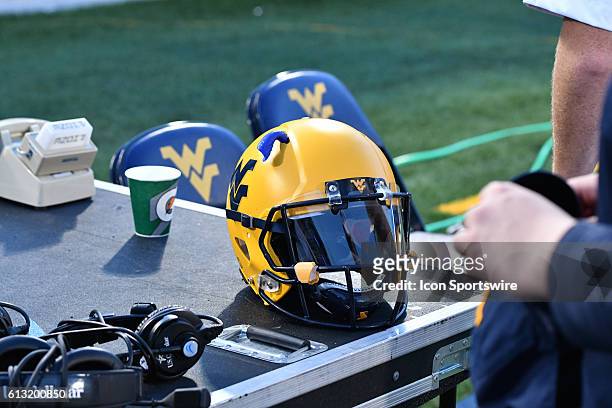 West Virginia Mountaineers helmet during a NCAA football game between the Kansas State Wildcats and the West Virginia Mountaineers at Milan Puskar...