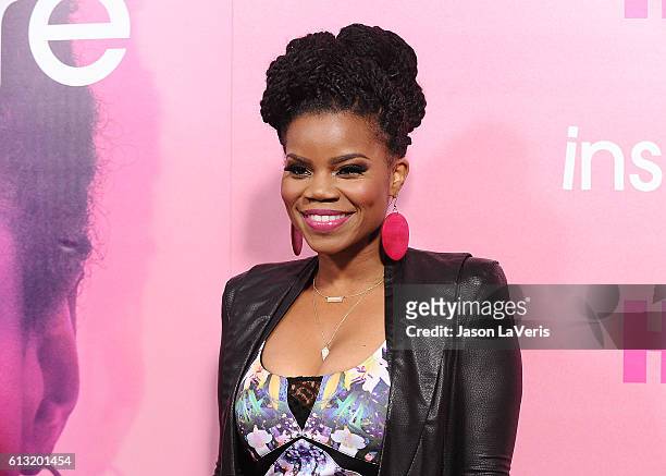 Actress Kelly Jenrette attends the premiere of "Insecure" at Nate Holden Performing Arts Center on October 6, 2016 in Los Angeles, California.