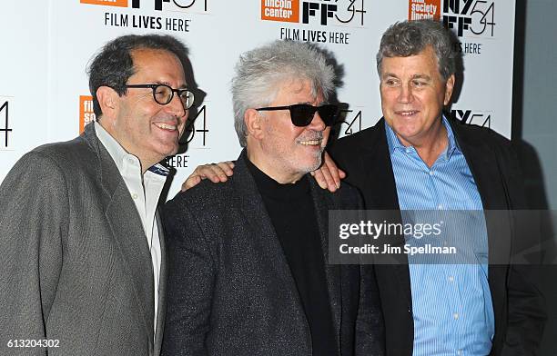 Co-founder/Co-President of Sony Pictures Classics Michael Barker, director Pedro Almodovar and co-founder/co-president of Sony Pictures Classics Tom...