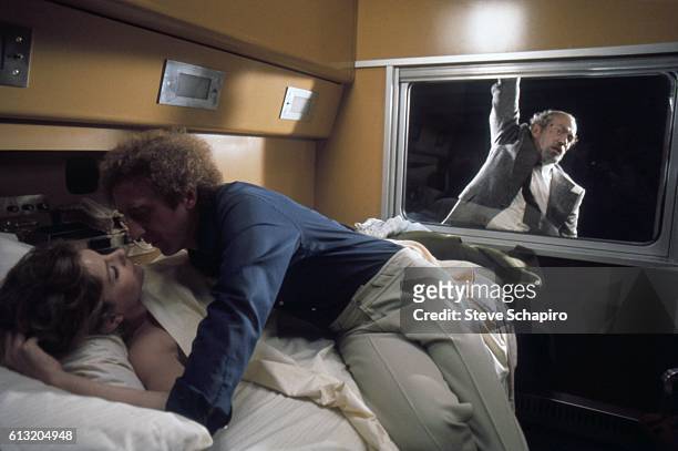 Actors Jill Clayburgh and Gene Wilder perform in a scene from the movie "Silver Streak" which was released in 1976.