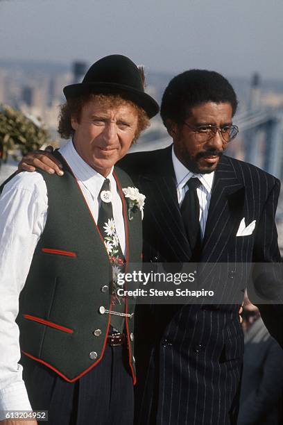 Actors Richard Pryor and Gene Wilder pose for a portrait on the set of the movie "Another You" which was released in 1991.