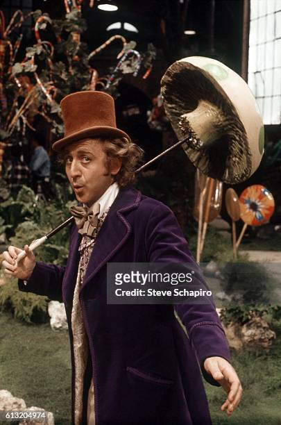 Actor Gene Wilder in a scene from the movie "Willie Wonka And The Chocolate Factory" which was released in 1971.