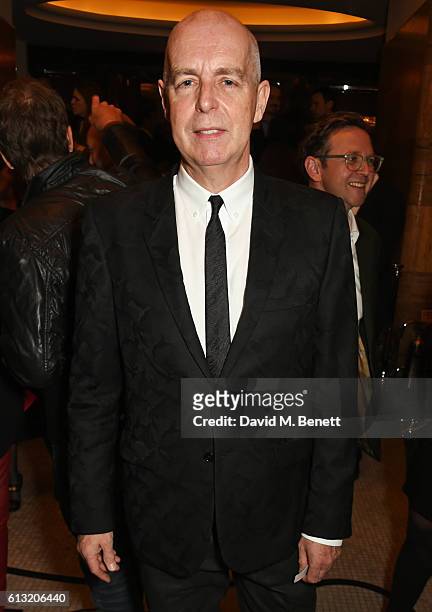 Neil Tennant attends the Frieze Magazine 25th anniversary dinner at Brasserie Zedel on October 7, 2016 in London, England.