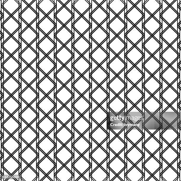 abstract black and white stripe line pattern background - table cloth texture stock illustrations