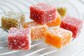 Fruit cube jelly candy