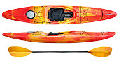 crossover whitewater kayak isolated