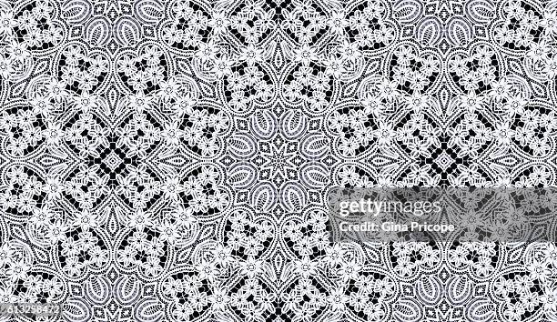 lace with floral patterns. - lace textile stock-fotos und bilder