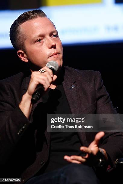 Jason Isbell talks with John Seabrook and performs live during The 2016 New Yorker Festival at Gramercy Theatre on October 7, 2016 in New York City.