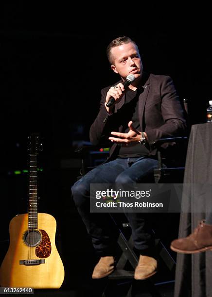 Jason Isbell talks with John Seabrook and performs live during The 2016 New Yorker Festival at Gramercy Theatre on October 7, 2016 in New York City.