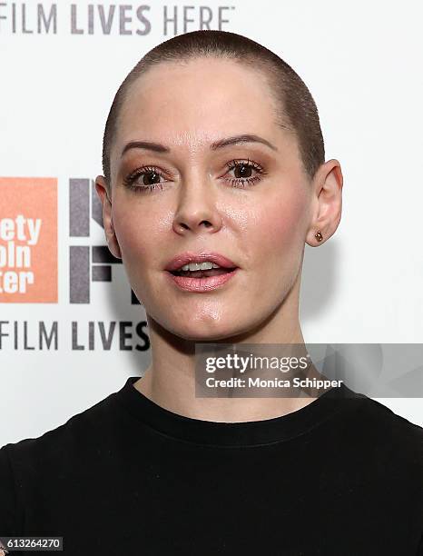Actress and filmmaker Rose McGowan attends 54th New York Film Festival - NYFF Live I Am Indie at Film Center Amphitheater in Lincoln Center on...
