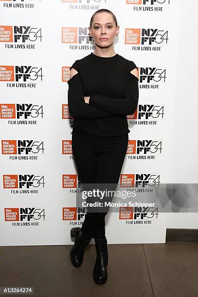 Actress and filmmaker Rose McGowan attends 54th New York Film Festival - NYFF Live I Am Indie at Film Center Amphitheater in Lincoln Center on...