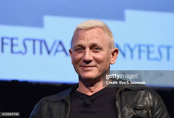 Actor Daniel Craig speaks onstage during The New Yorker Festival 2016 - Daniel Craig Talks With Nicholas Schmidle at MasterCard Stage at SVA Theatre...