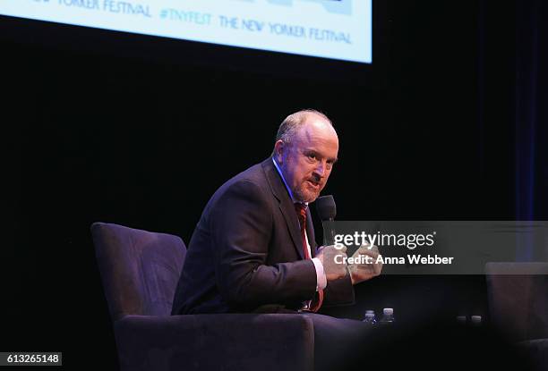Comedian Louis C.K. Speaks onstage during The New Yorker Festival 2016 at Town Hall on October 7, 2016 in New York City. )