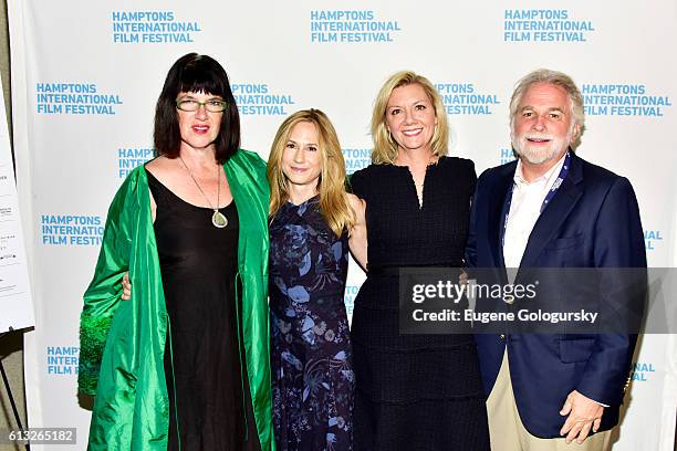 Director Katherine Dieckmann, actress Holly Hunter, Anne Chaisson and Randy Mastro attend the Strange Weather Screening during The Hamptons...